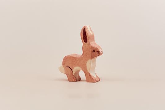 Holztiger Standing Rabbit – Wooden Forest Animal Figure
